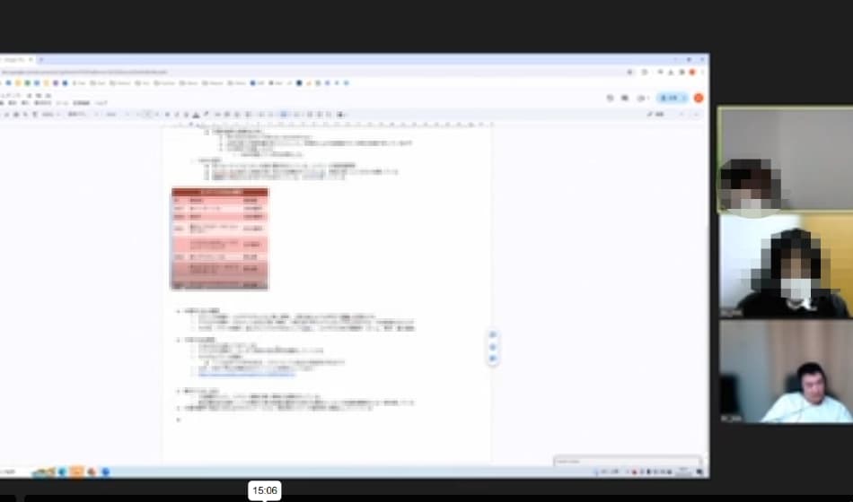 月1-2回の集団ブレスト会議(web)